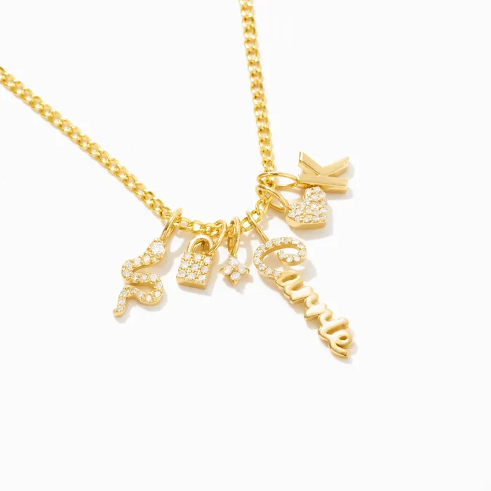 Charm Necklaces Gelin Diamond Diamond Cross Charm