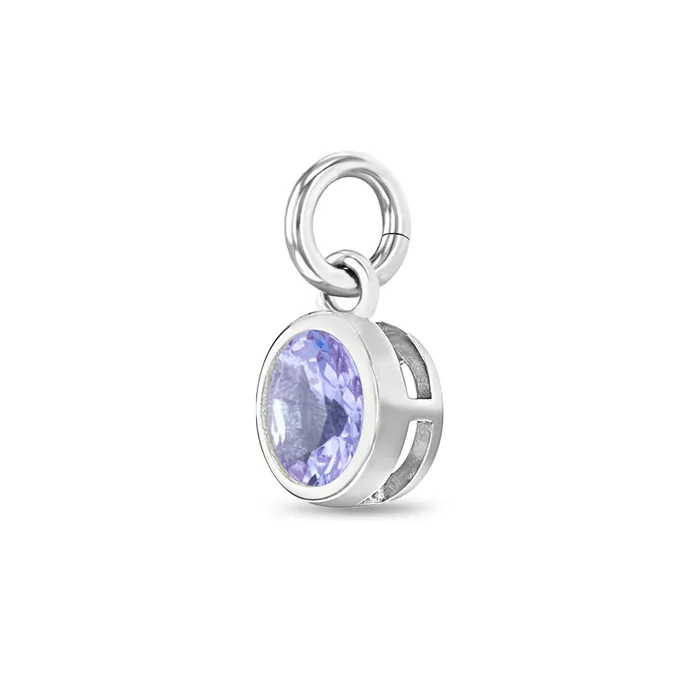 Charms Bracelets CZ Birthstone Charms Kids Childrens Girls for Charm Bracelet Sterling Silver