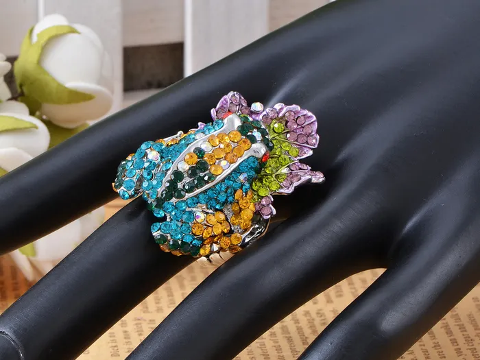 Colorful Amazon Frog Jewelry Ring Alilang Rings Colorful Amazon Frog Jewelry Ring Alilang Rings