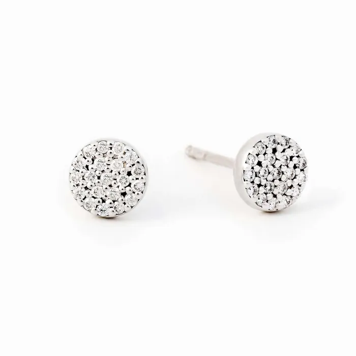 Earrings Diamond Disc Stud Earrings Gelin Diamond