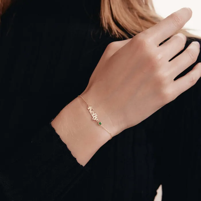 Gelin Diamond Bracelets Customized Name Bracelet