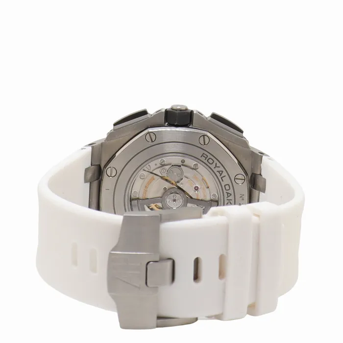 Happy Jewelers Bracelets Audemars Piguet Royal Oak Offshore 44mm Stainless Steel Silver Mega Tapisserie Dial Watch Reference 26400SOOOA002CA01