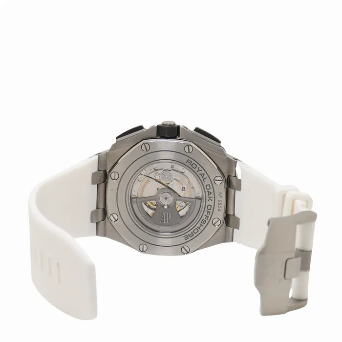 Happy Jewelers Bracelets Audemars Piguet Royal Oak Offshore 44mm Stainless Steel Silver Mega Tapisserie Dial Watch Reference 26400SOOOA002CA01