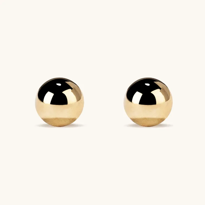 Happy Jewelers Earrings Gold Ball Stud Earrings
