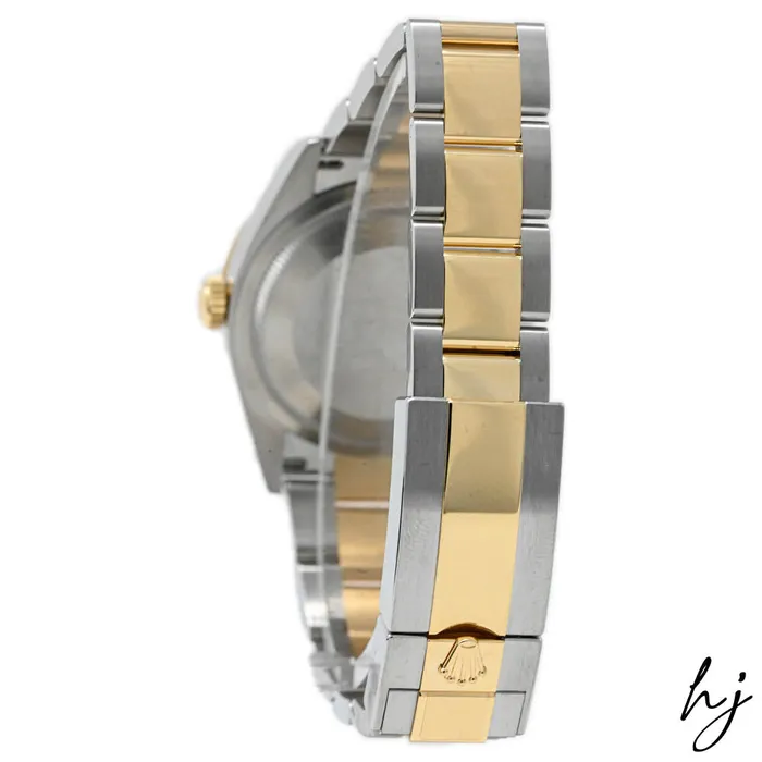 Happy Jewelers PreStyled Sets Rolex Explorer 18K Yellow Gold Steel Black Stick Arabic Numeral Dial Watch Reference 124273