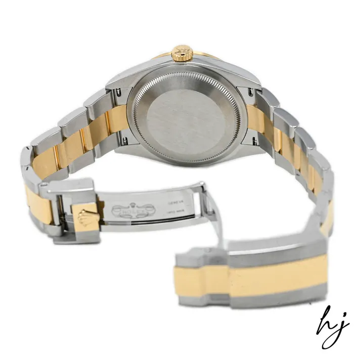Happy Jewelers PreStyled Sets Rolex Explorer 18K Yellow Gold Steel Black Stick Arabic Numeral Dial Watch Reference 124273