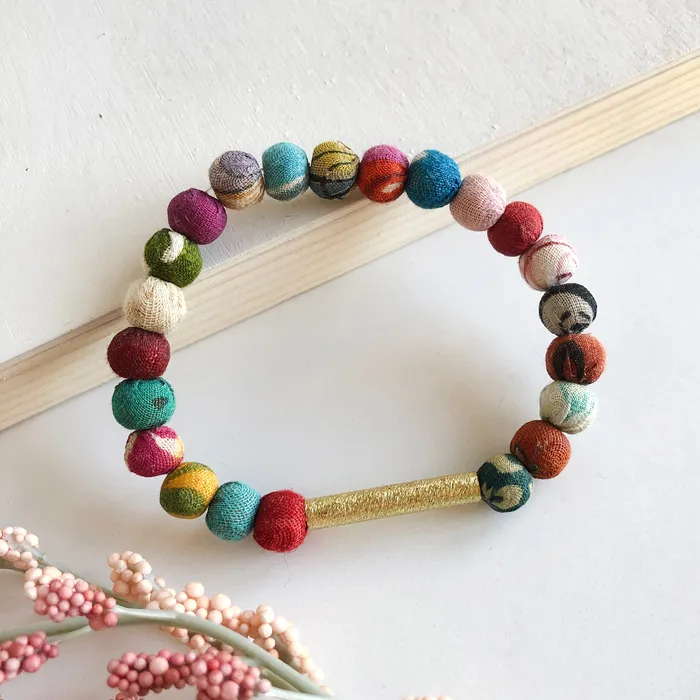 Kantha Linear Bar Bracelet WorldFinds Bracelets