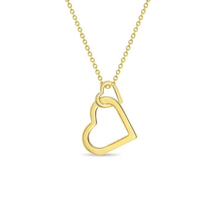 Kids Final Sale Necklaces 14k Gold Classic Heart Outline Kids Childrens Girls PendantNecklace Kids Final Sale Necklaces 14k Gold Classic Heart Outline Kids Childrens Girls PendantNecklace