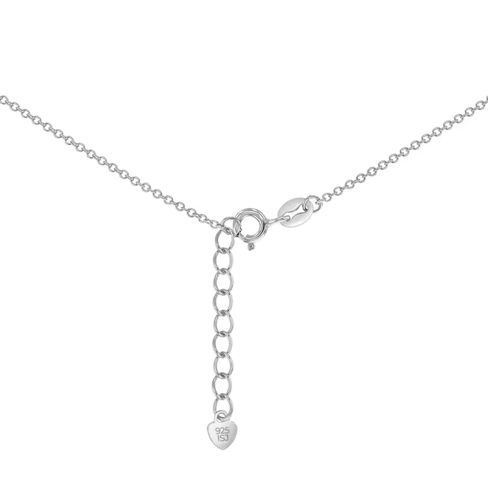 Kids Necklaces Pendants Classic Flower Silhouette 17mm Kids Childrens Girls PendantNecklace Personalized Engravable Sterling Silver Necklaces