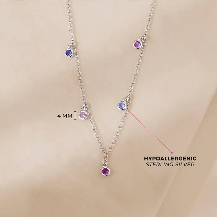 Kids Necklaces Pendants Necklaces CZ Charm 16 Kids Girls Teen Necklace Sterling Silver