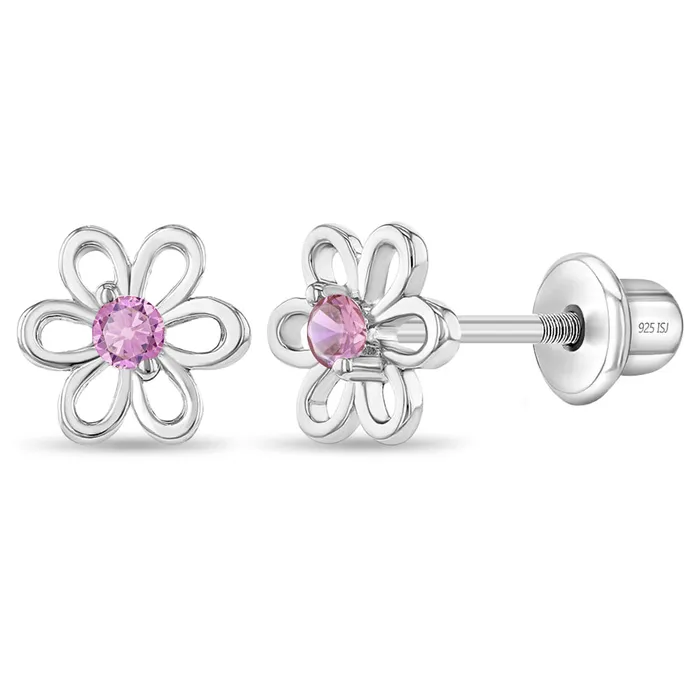 Kids Screw Back Earrings Spring Cubic Zirconia Flower Baby Toddler Kids Earrings Screw Back Sterling Silver Earrings Kids Screw Back Earrings Spring Cubic Zirconia Flower Baby Toddler Kids Earrings Screw Back Sterling Silver Earrings