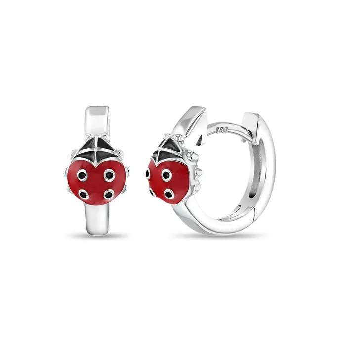 Ladybug on my 9mm Baby Toddler Kids Earrings HoopHuggie Enamel Safety Latch Sterling Silver Kids Hoop Earrings Earrings Ladybug on my 9mm Baby Toddler Kids Earrings HoopHuggie Enamel Safety Latch Sterling Silver Kids Hoop Earrings Earrings