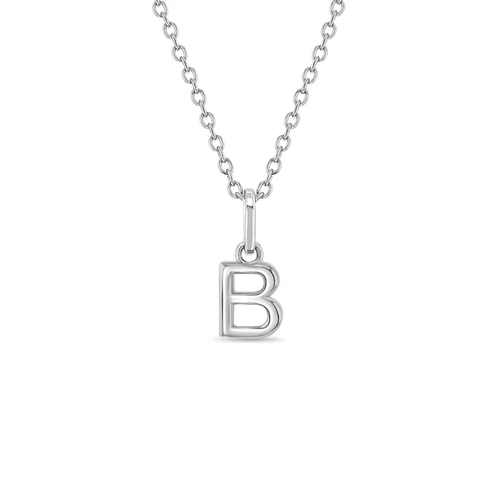 Mini Initial Womens PendantNecklace Sterling Silver Womens Necklaces Necklaces