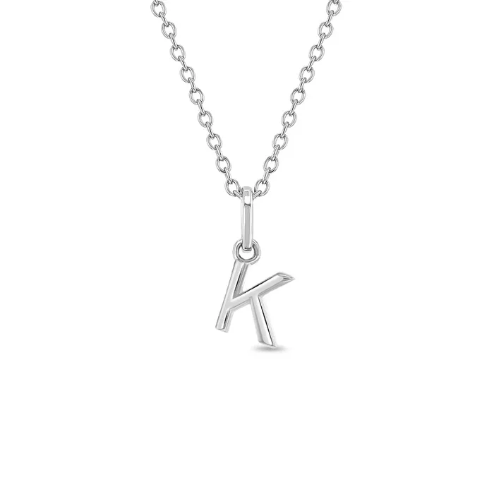 Mini Initial Womens PendantNecklace Sterling Silver Womens Necklaces Necklaces