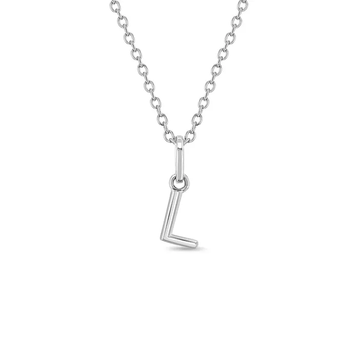 Mini Initial Womens PendantNecklace Sterling Silver Womens Necklaces Necklaces