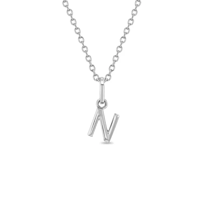 Mini Initial Womens PendantNecklace Sterling Silver Womens Necklaces Necklaces