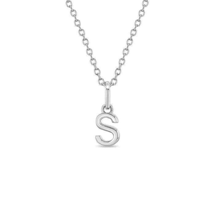 Mini Initial Womens PendantNecklace Sterling Silver Womens Necklaces Necklaces
