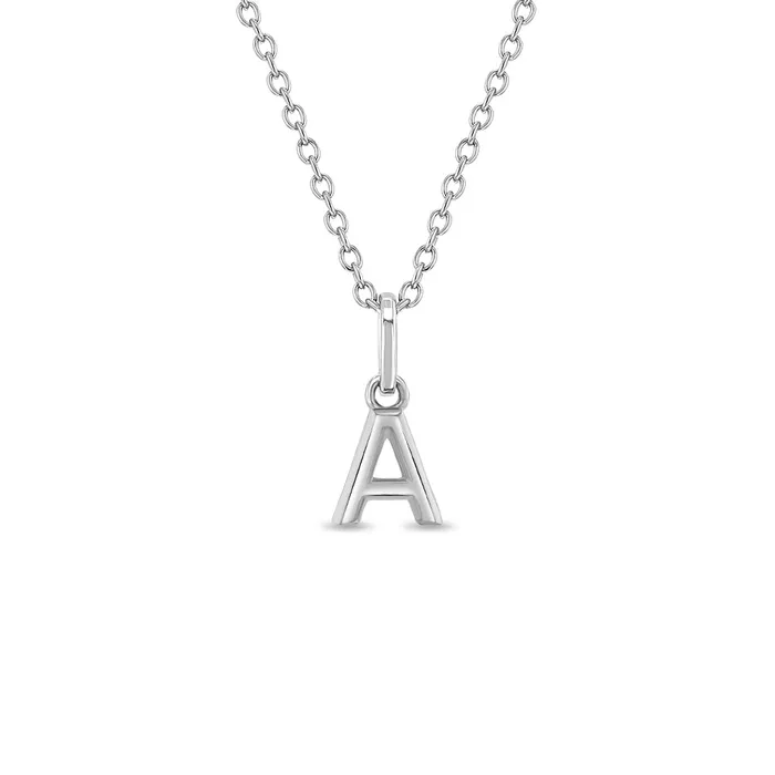 Mini Initial Womens PendantNecklace Sterling Silver Womens Necklaces Necklaces