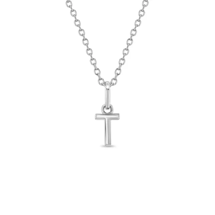 Mini Initial Womens PendantNecklace Sterling Silver Womens Necklaces Necklaces
