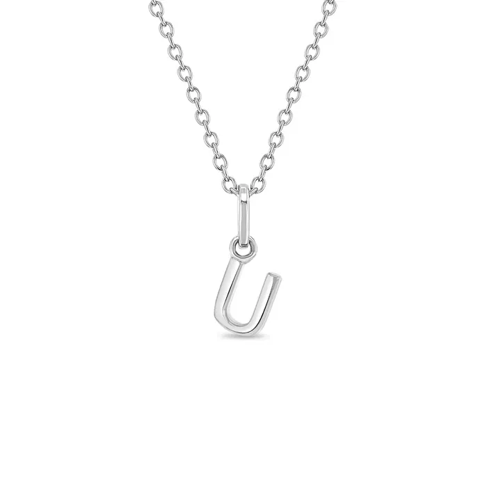 Mini Initial Womens PendantNecklace Sterling Silver Womens Necklaces Necklaces