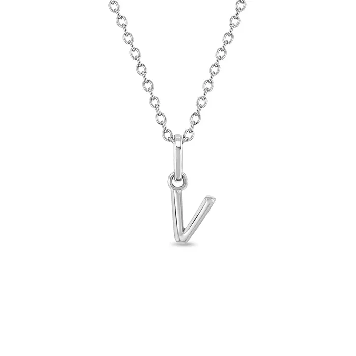 Mini Initial Womens PendantNecklace Sterling Silver Womens Necklaces Necklaces
