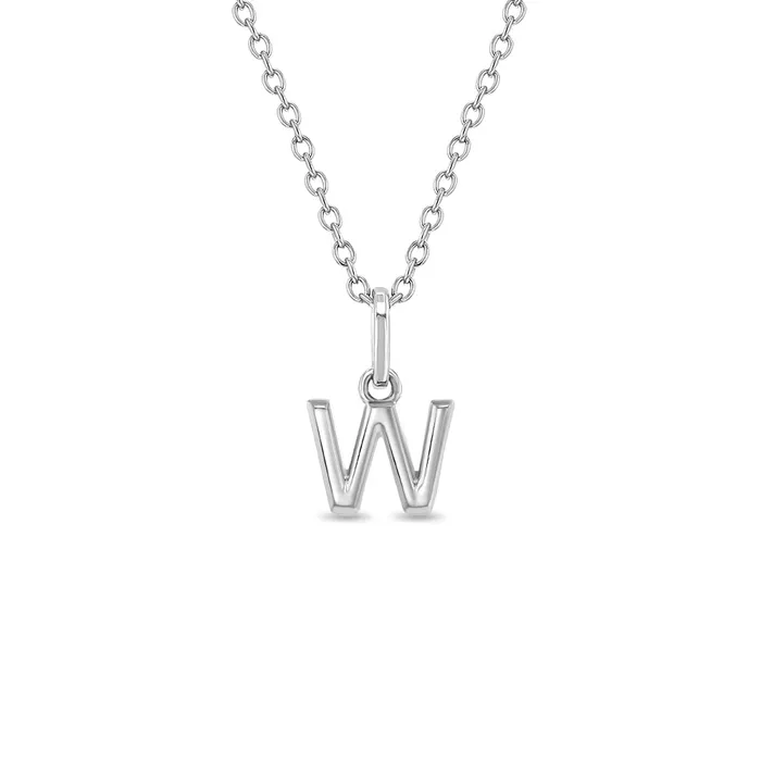 Mini Initial Womens PendantNecklace Sterling Silver Womens Necklaces Necklaces