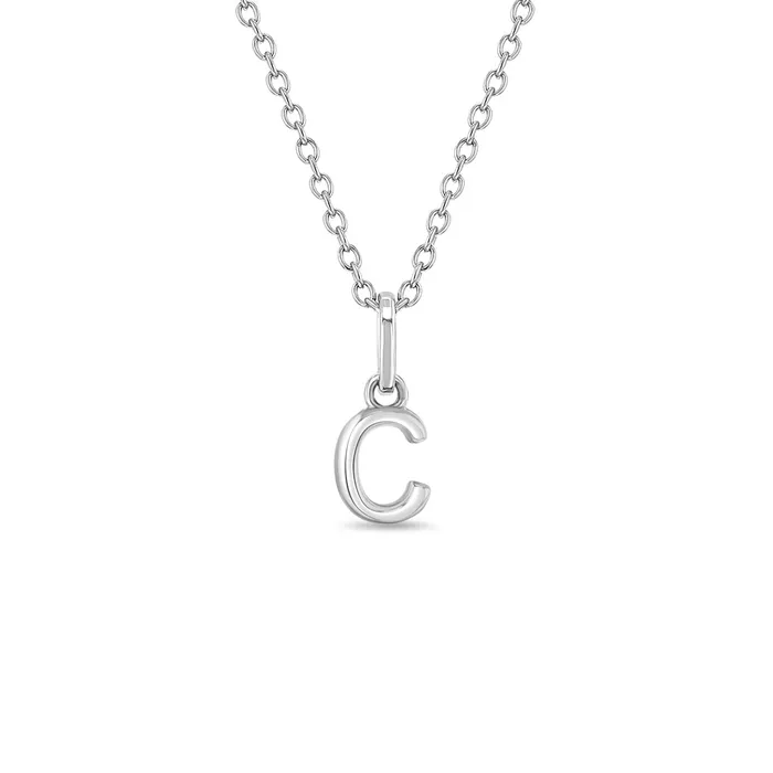 Mini Initial Womens PendantNecklace Sterling Silver Womens Necklaces Necklaces