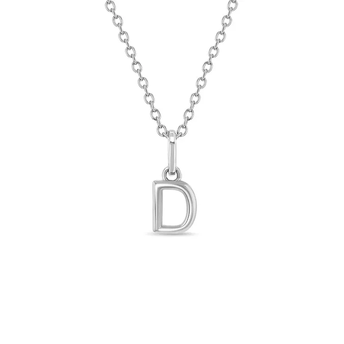 Mini Initial Womens PendantNecklace Sterling Silver Womens Necklaces Necklaces