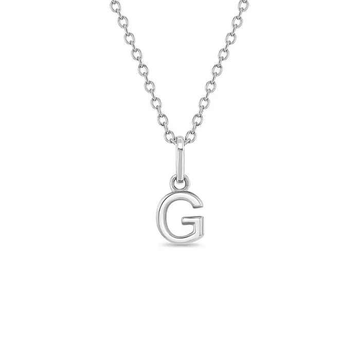 Mini Initial Womens PendantNecklace Sterling Silver Womens Necklaces Necklaces
