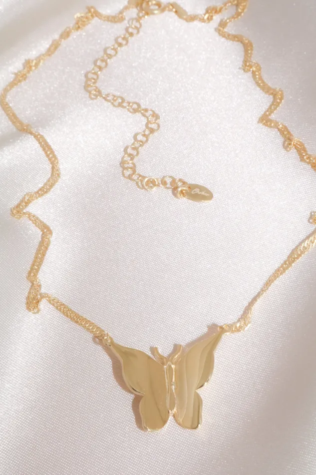 Necklaces Chvker Jewelry Gold Butterfly 925 Necklace
