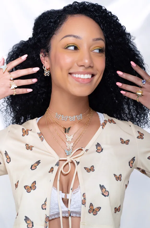 Necklaces Chvker Jewelry Gold Butterfly 925 Necklace