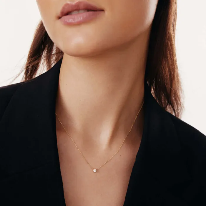 Necklaces Gelin Diamond Birthstone Solitaire Floating Necklace