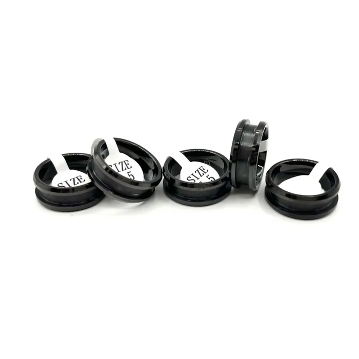 Patrick Adair Supplies Rings 5 Pack BlackPlated Tungsten Ring Blanks