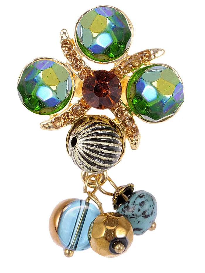Rings Alilang Dangling Turquoise Like Topaz Jewelry Ring
