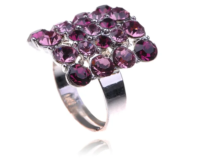 Rings Amethyst Purple Extra Big Colorful Ring Alilang