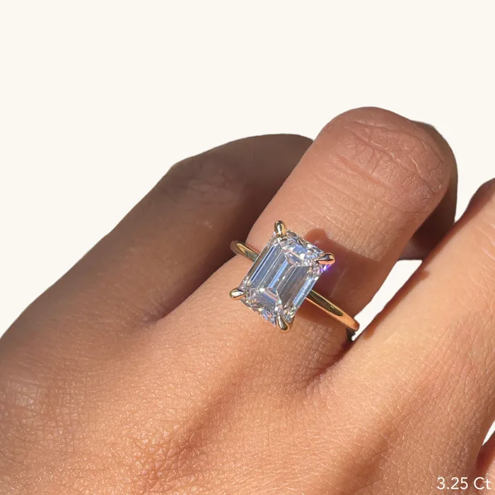 Rings Happy Jewelers Emerald Lab Diamond Solitaire Engagement Ring