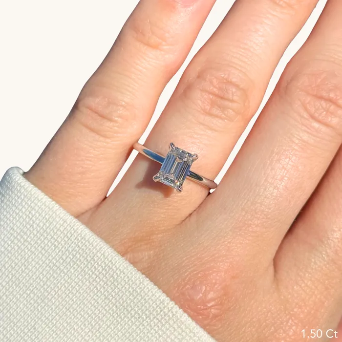 Rings Happy Jewelers Emerald Lab Diamond Solitaire Engagement Ring