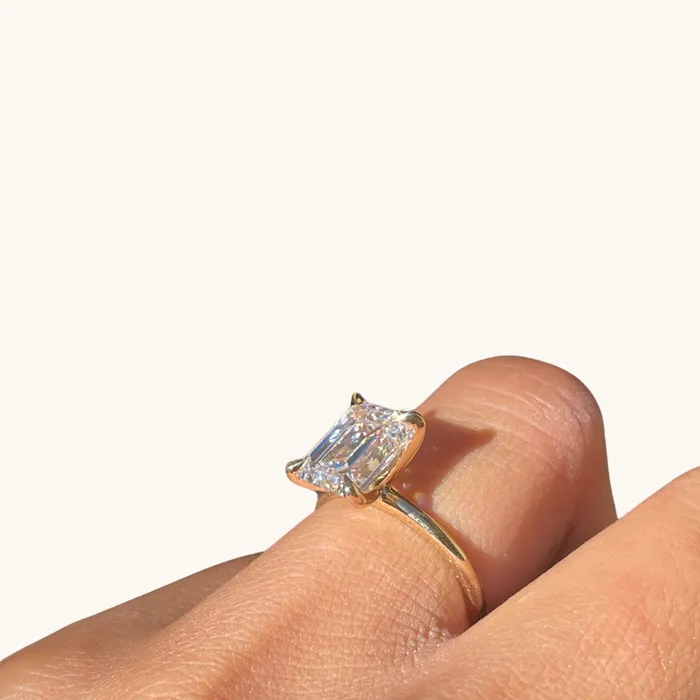 Rings Happy Jewelers Emerald Lab Diamond Solitaire Engagement Ring