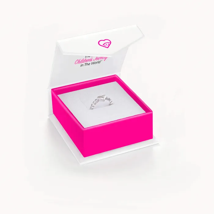 Rings Kids Final Sale Clear Heart Band CZ Size 25 Baby Toddler Kids Ring Sterling Silver