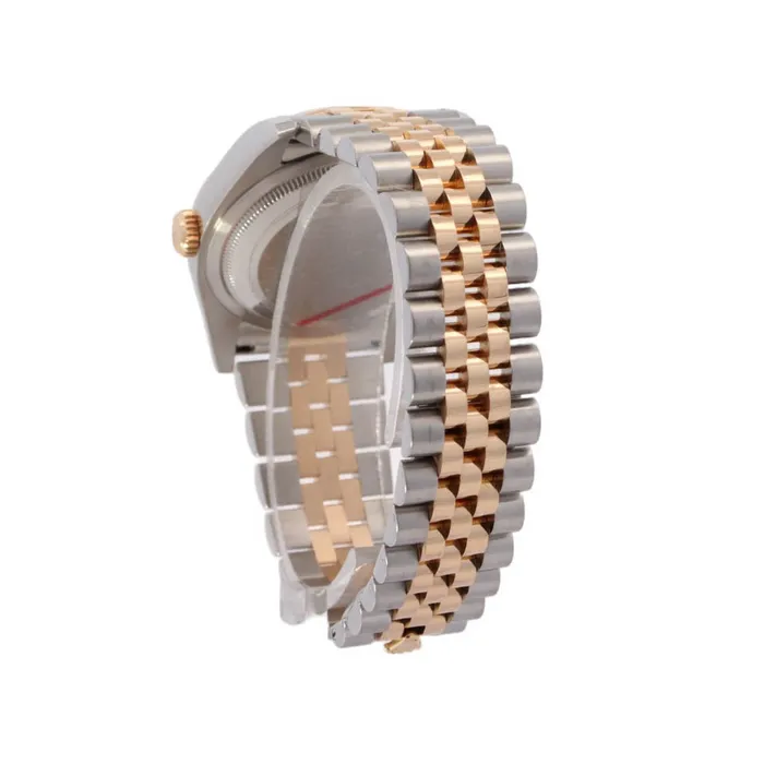 Rings Rolex Datejust Two Tone Yellow Gold Steel 36mm Silver Diamond Dial Watch Reference 116233 Happy Jewelers