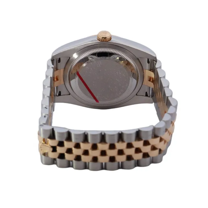 Rings Rolex Datejust Two Tone Yellow Gold Steel 36mm Silver Diamond Dial Watch Reference 116233 Happy Jewelers