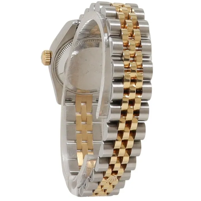 Rolex Datejust Two Tone Yellow Gold Steel 26mm White Factory Diamond Dial Watch Reference 179173 Happy Jewelers Rings