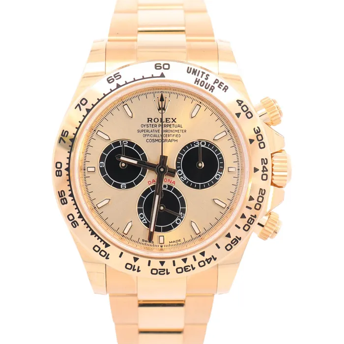 Rolex Daytona 40mm Yellow Gold Champagne Dial Ref 126508 Happy Jewelers PreStyled Sets Rolex Daytona 40mm Yellow Gold Champagne Dial Ref 126508 Happy Jewelers PreStyled Sets