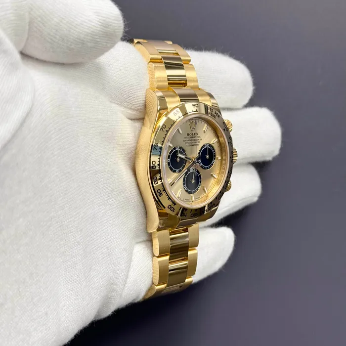 Rolex Daytona 40mm Yellow Gold Champagne Dial Ref 126508 Happy Jewelers PreStyled Sets Rolex Daytona 40mm Yellow Gold Champagne Dial Ref 126508 Happy Jewelers PreStyled Sets