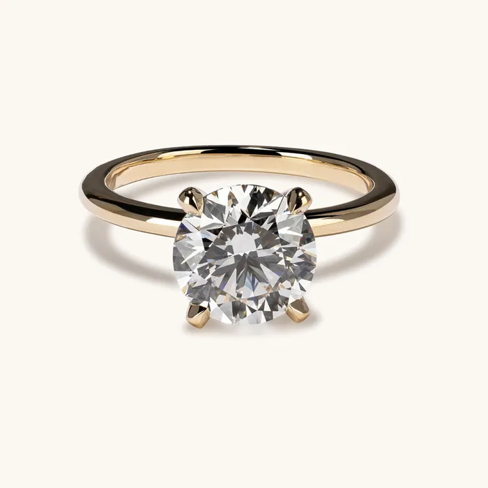Round Lab Diamond Solitaire Engagement Ring Happy Jewelers Rings