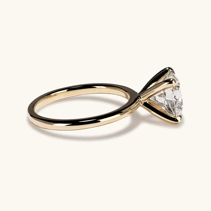 Round Lab Diamond Solitaire Engagement Ring Happy Jewelers Rings
