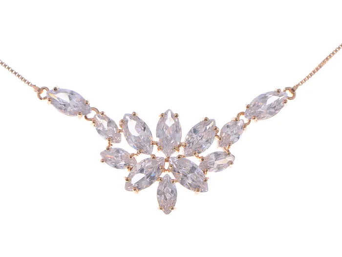 Swarovski Crystal Lily Flower Snowflake Pendant Necklace Alilang Necklaces