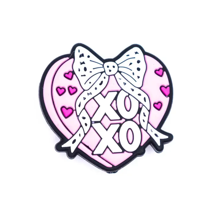The BumbleBead Company Necklaces Hugs and Kisses Heart Silicone Focal Bead Accessory