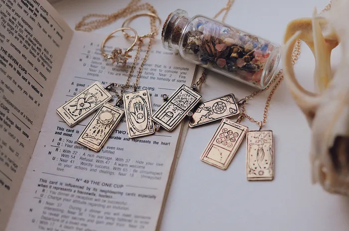 Three of Swords Tarot Card Necklace Sofia Zakia Necklaces