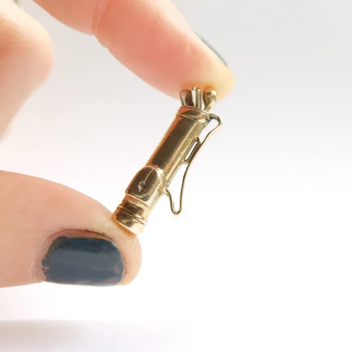 Vintage 9ct Gold Golf Clubs Charm aliceeden Charm Necklaces